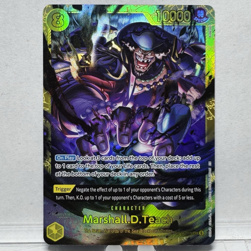 Marshall.D.Teach OP16-119 The Time of Battle Foil Secret Rare One Piece CCG